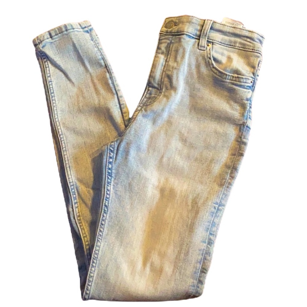 HM high waisted light denim skinny jeans 4